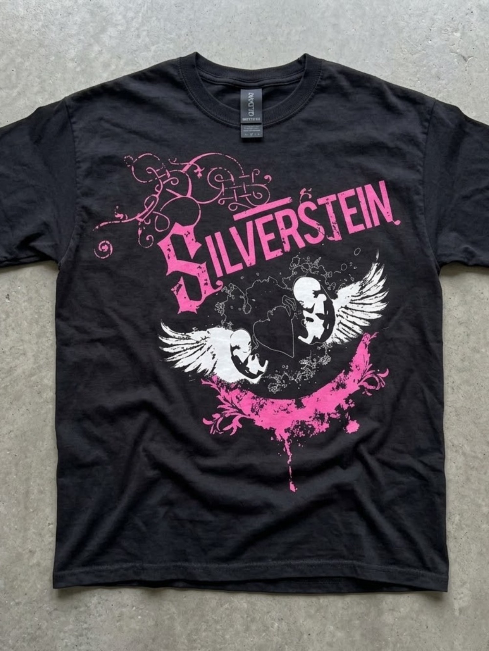 Gildan Black Silverstein Band Tee with Graphic